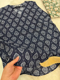 تاپ زنانه مجلسی با پارچه هندی خنک مناسب استایل تابستونی و خنک