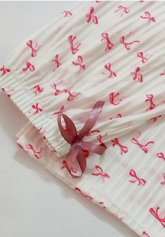 شلوار راحتی زنانه راسته طرح پاپیون